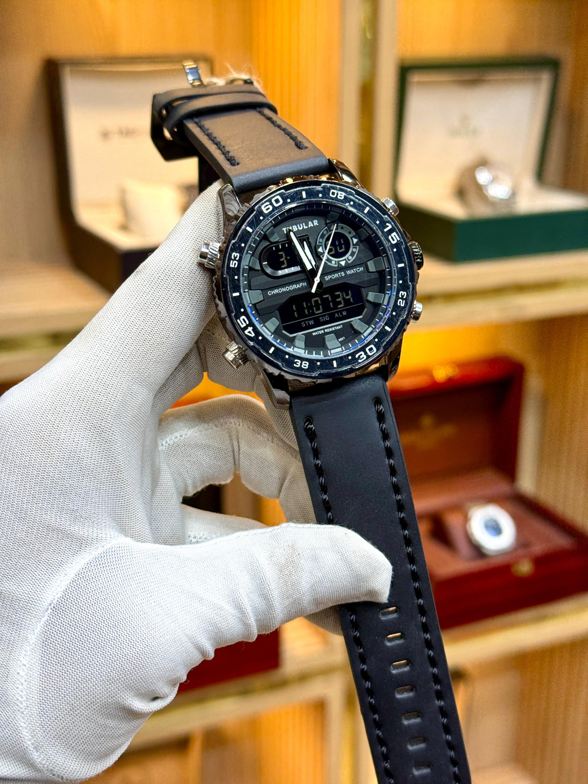 Dual Display Sports Watch - Dark Grey Strap