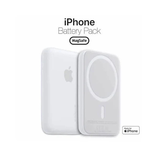 Magnetic Wireless Power Bank – Front & Back View – MagSafe Compatible Slim Design