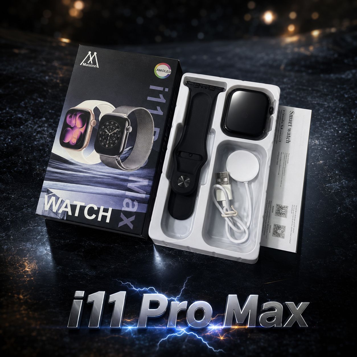 i11 Pro Max Smart Watch box and accessories
