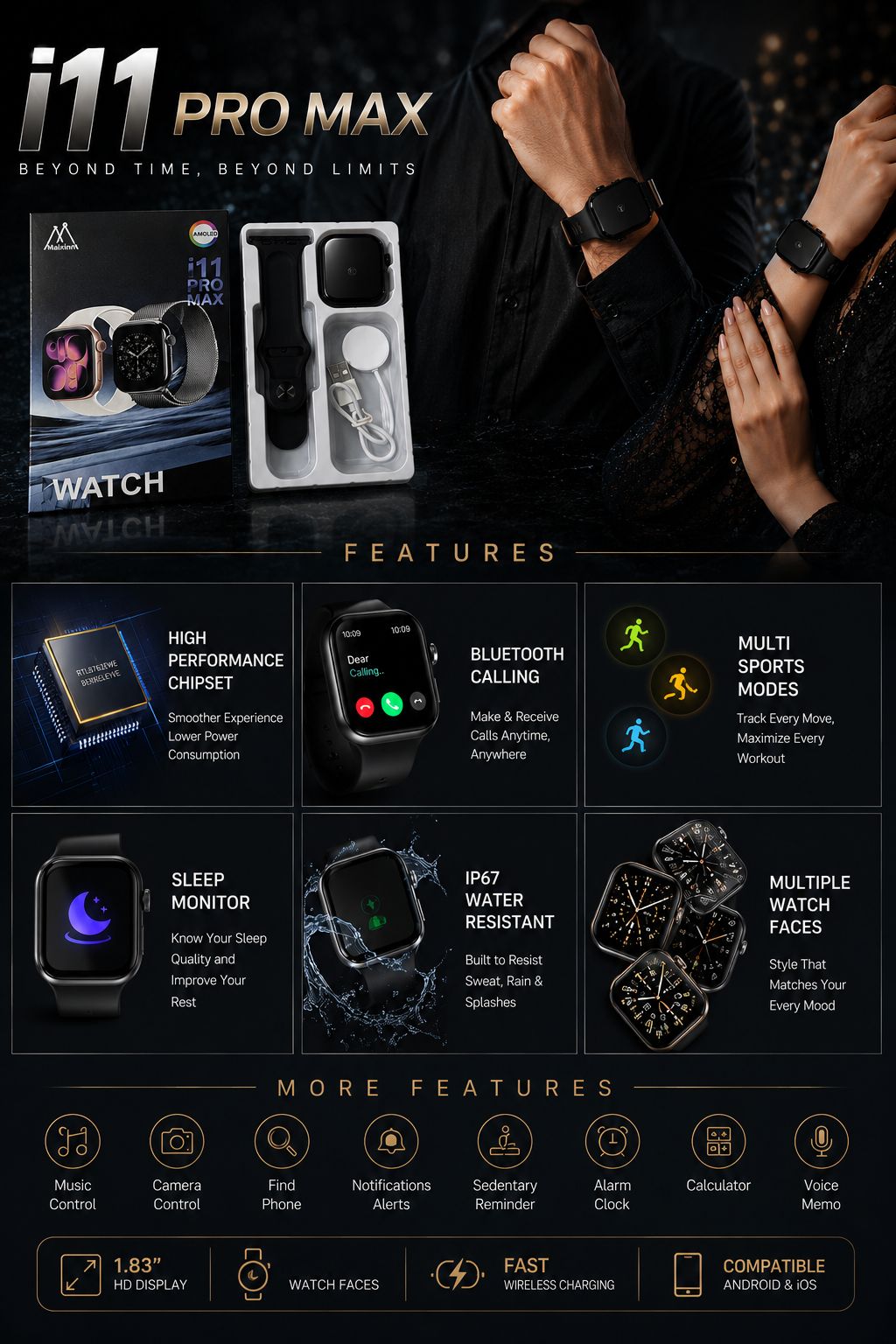 i11 Pro Max Smart Watch features overview
