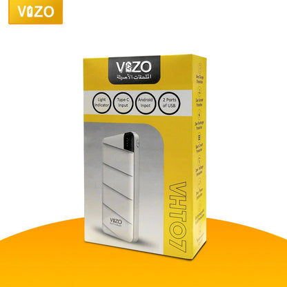 VIZO VHT-07 White Power Bank – Box Packaging with Specifications