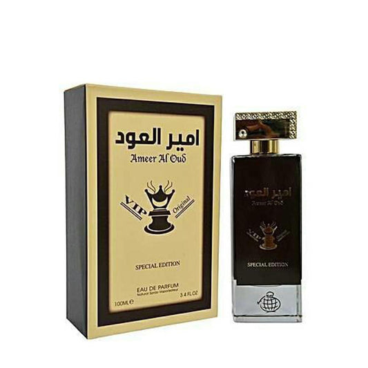 Ameer Al Oud VIP Special Edition EDP 100ml gold box and dark brown bottle