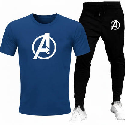 Avengers Track Suit – Blue T-Shirt Close Up Logo