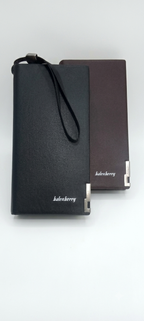 Balenberry Premium Long Wallet - Interior view showing card slots and zipper compartment