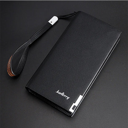 Balenberry Premium Long Wallet - Black color close up