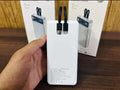 Premium 66W 20000mAh Power Bank – Back View with Built-in Type-C & Lightning Cables