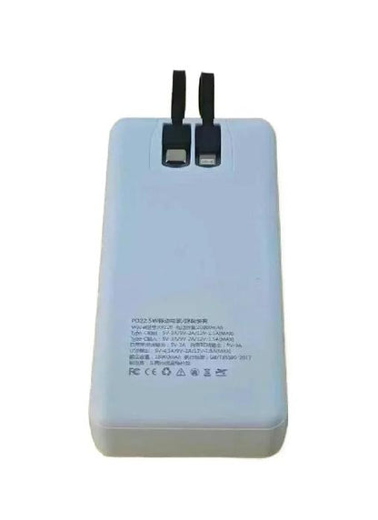 Premium 66W 20000mAh Power Bank – Back Panel Specifications – PD Fast Charge