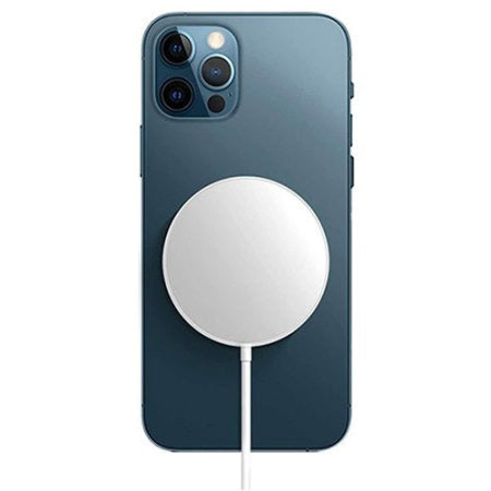 Magnetic Wireless Charger MagSafe Compatible – Snapped to Back of iPhone 12 Pro