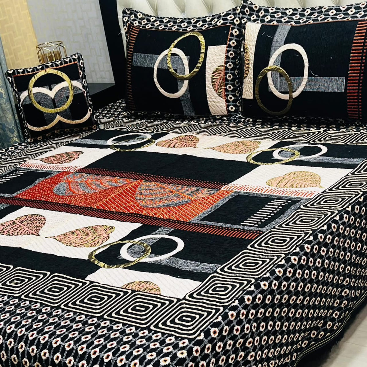 4Pc Velvet Jaquard Bedsheet – King Size