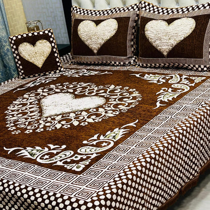 4Pc Velvet Jaquard Bedsheet – King Size