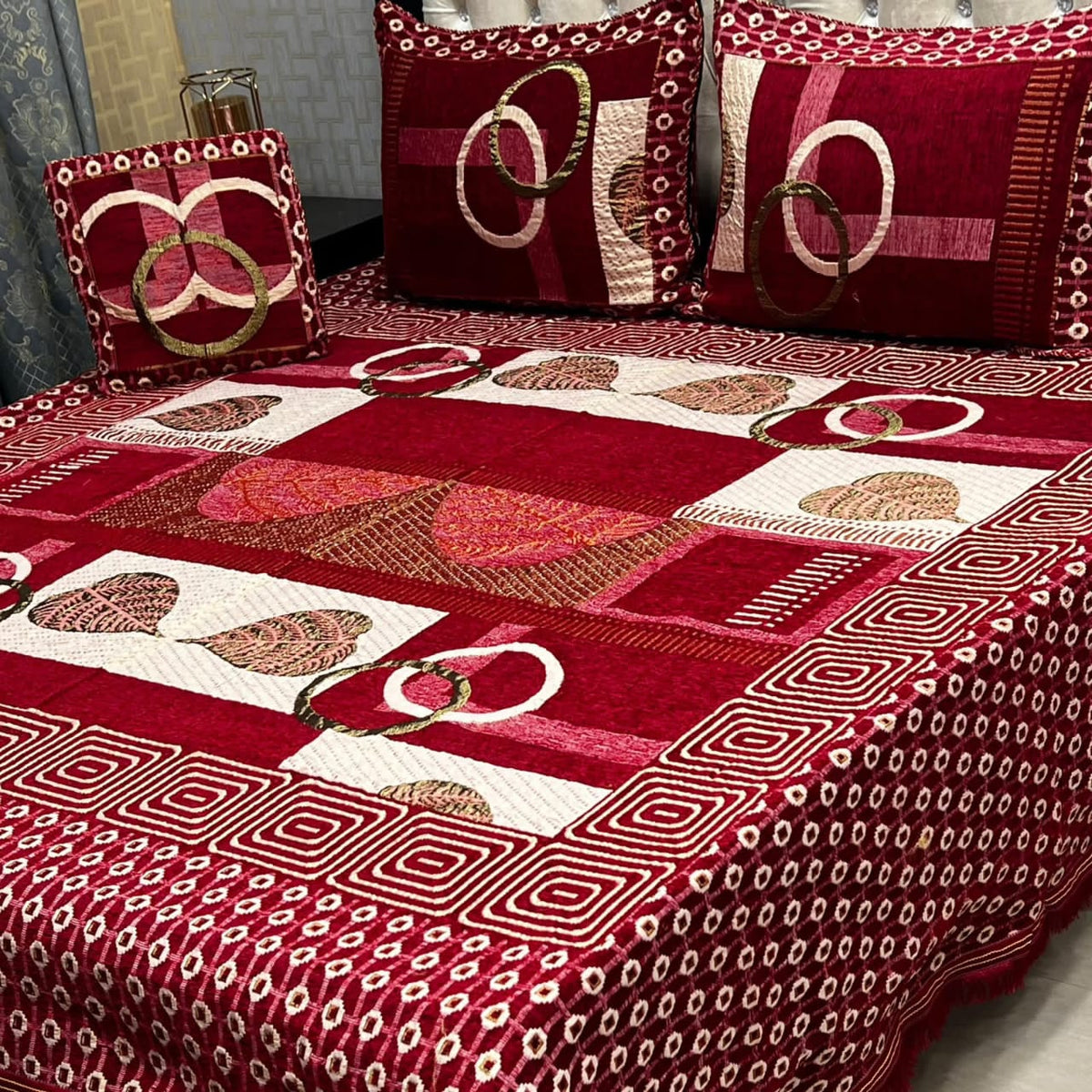 4Pc Velvet Jaquard Bedsheet – King Size