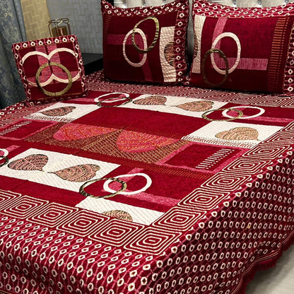 4Pc Velvet Jaquard Bedsheet – King Size