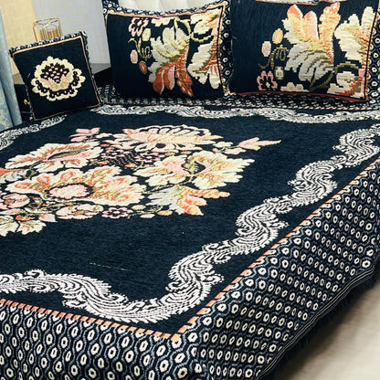 4Pc Velvet Jaquard Bedsheet – King Size