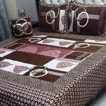 4Pc Velvet Jaquard Bedsheet – King Size