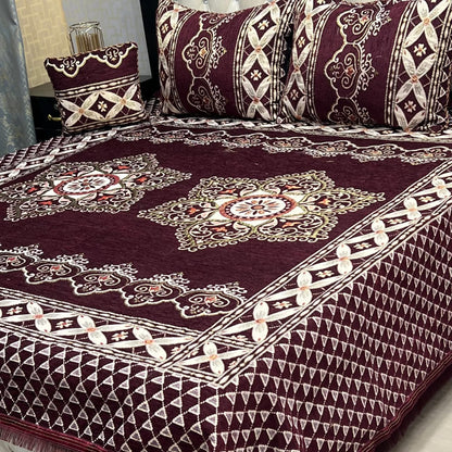 4Pc Velvet Jaquard Bedsheet – King Size
