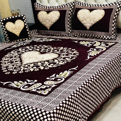4Pc Velvet Jaquard Bedsheet – King Size