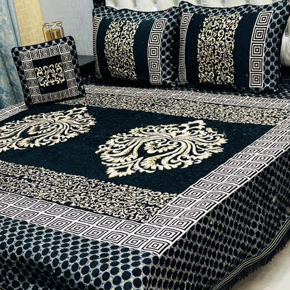 4Pc Velvet Jaquard Bedsheet – King Size