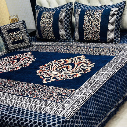4Pc Velvet Jaquard Bedsheet – King Size