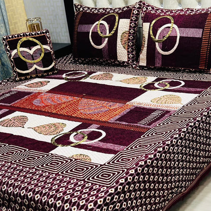 4Pc Velvet Jaquard Bedsheet – King Size
