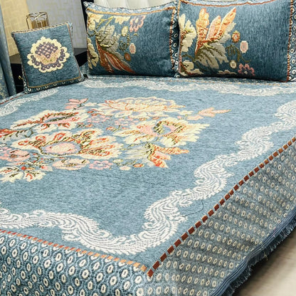 4Pc Velvet Jaquard Bedsheet – King Size