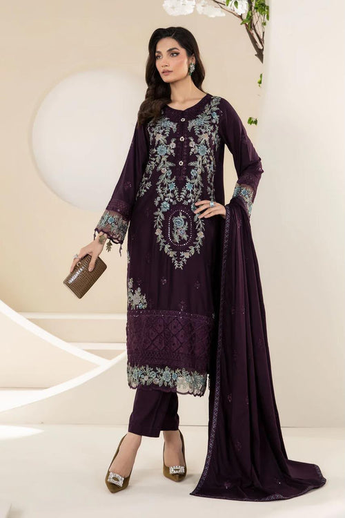 3Pc Heavy Embroidered Lawn Suit - Mint Ice Blue Fabric Flat Lay Close Up