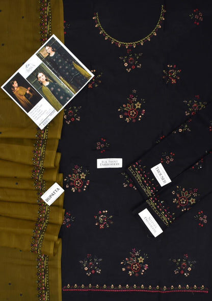 SAPPHIRE Red Lawn Suit – Fabric Flat Lay with Dupatta & Trouser