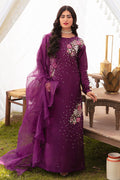 Raw Silk Sequence Adda Work Suit - Model Full Length Outdoor View