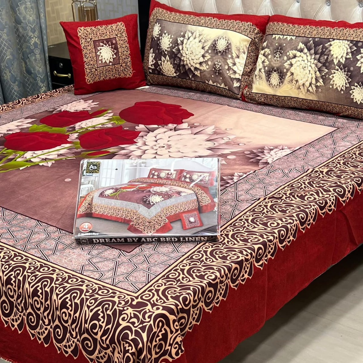 3D Panel Bedsheet Design 9