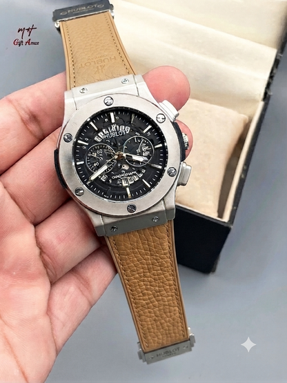 Hublot Big Bang Chronograph Watch - Blue Leather Strap