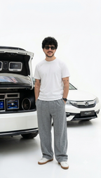Men's White T-Shirt Full Body View