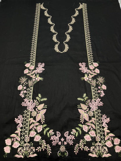 3Pc Fancy Lawn Suit - Maroon Bamber Chiffon Dupatta Detail