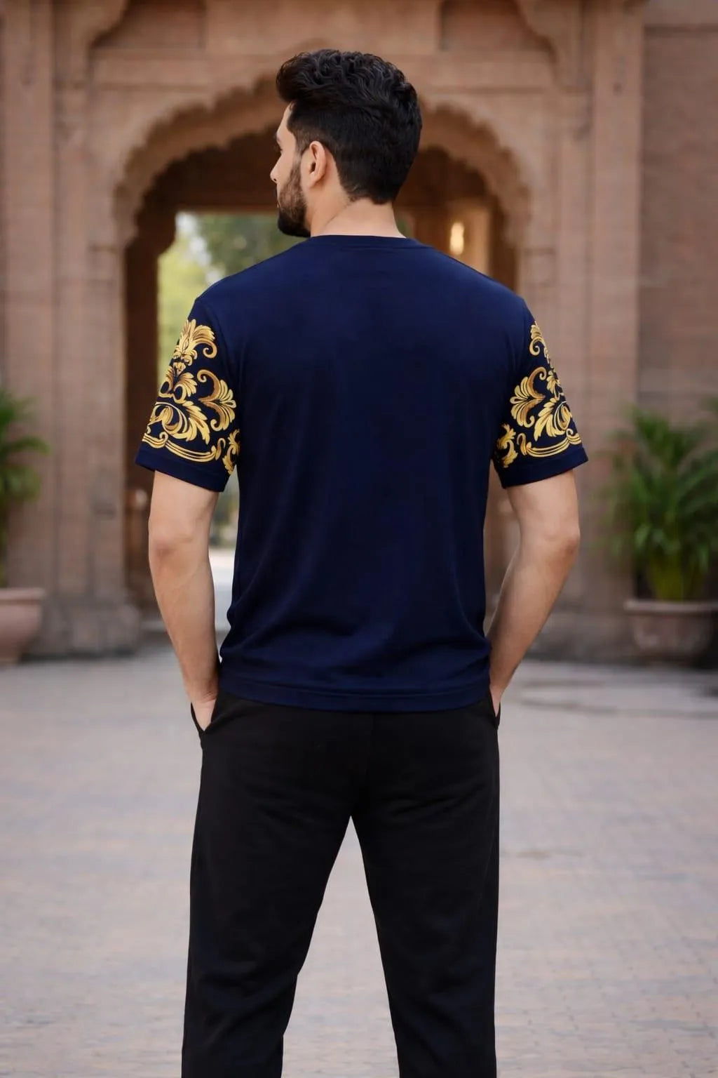 RichMan Royal Summer Tracksuit Set | Gold Print | Premium Cotton | S to 2XL | Btssameroo