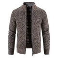 Men Knitted Zip-Up Cardigan Loose Fit Multi Color