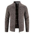 Men Knitted Zip-Up Cardigan Loose Fit Multi Color