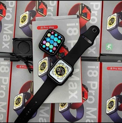 i8 Pro Max Smart Watch black with purple display