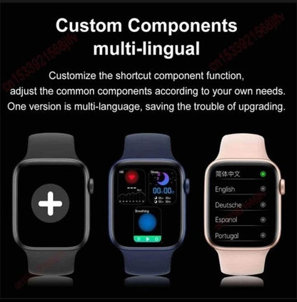 i8 Pro Max Smart Watch held in hand showing watch face