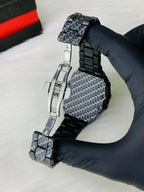 Silver stainless steel watch bracelet view