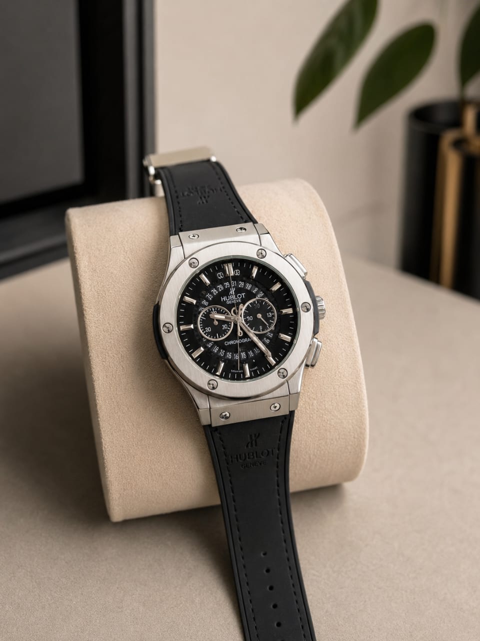 Hublot Big Bang Chronograph Watch - Blue Leather Strap