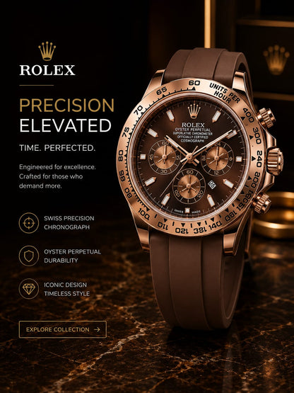 Rolex Daytona Brown Dial Rose Gold - Ad Banner