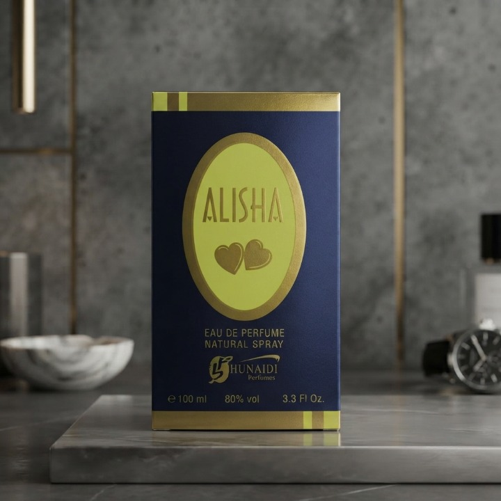 Alisha Blue Eau De Parfum – Box on Grey Marble