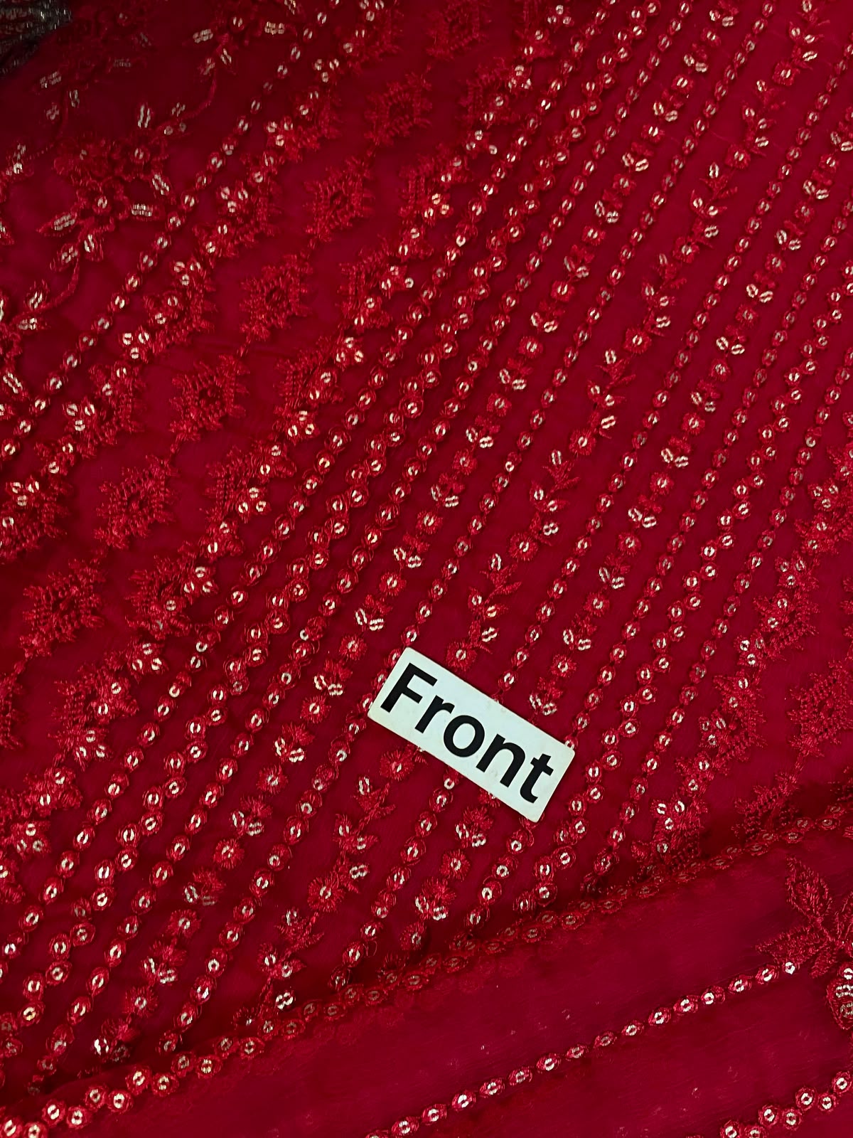 Wedding Edition 2026 – Crimson Heavy Embroidered Chiffon 3-Piece