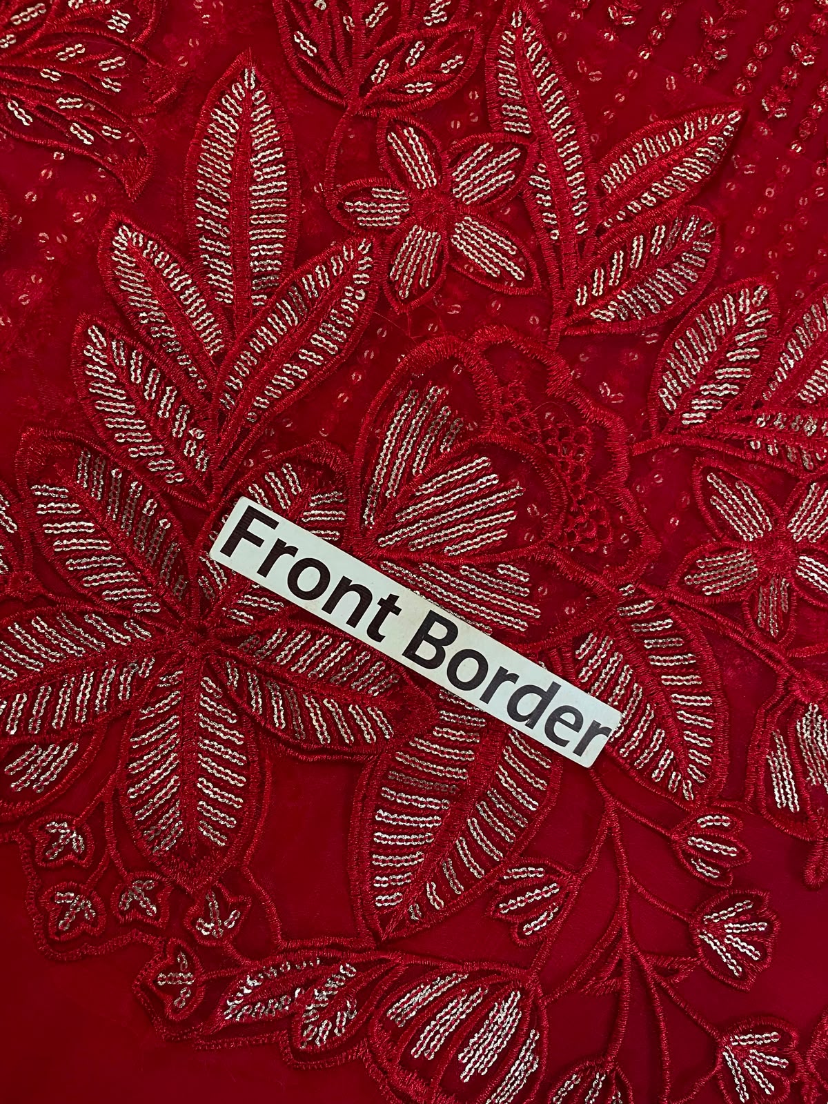Wedding Edition 2026 – Crimson Heavy Embroidered Chiffon 3-Piece