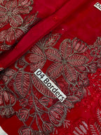 Wedding Edition 2026 – Crimson Heavy Embroidered Chiffon 3-Piece