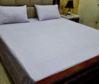 King Size Pure Cotton Bed Sheet 3Pc Set | Export Quality | 10 Designs | 90x95"