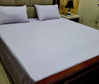 King Size Pure Cotton Bed Sheet 3Pc Set | Export Quality | 10 Designs | 90x95"