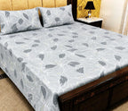 King Size Pure Cotton Bed Sheet 3Pc Set | Export Quality | 10 Designs | 90x95"