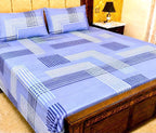 King Size Pure Cotton Bed Sheet 3Pc Set | Export Quality | 10 Designs | 90x95"