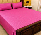 King Size Pure Cotton Bed Sheet 3Pc Set | Export Quality | 10 Designs | 90x95"