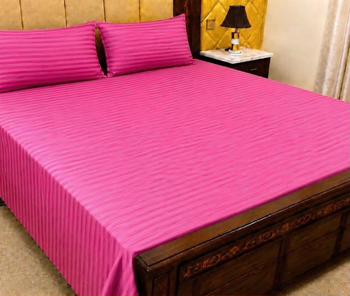 King Size Pure Cotton Bed Sheet 3Pc Set | Export Quality | 10 Designs | 90x95"