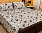 King Size Pure Cotton Bed Sheet 3Pc Set | Export Quality | 10 Designs | 90x95"